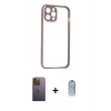 MARSİLYAN™- iPhone 12 Pro Max Kılıf Nova Asil Özel Seri - Siyah Joko Magic 5D Cam + Neon Fosforlu Kamera Lens - SI