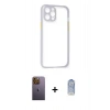 MARSİLYAN™- iPhone 12 Pro Max Kılıf Nova Asil Özel Seri - Siyah Joko Magic 5D Cam + Neon Fosforlu Kamera Lens - SI