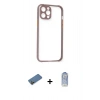 MARSİLYAN™- iPhone 12 Pro Max Kılıf Nova Asil Özel Seri - Siyah Joko Magic 5D Cam + Shine Kamera Lens Koruma Cam - GD