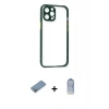 MARSİLYAN™- iPhone 12 Pro Max Kılıf Nova Asil Özel Seri - Siyah Joko Magic 5D Cam + Shine Kamera Lens Koruma Cam - GS