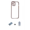 MARSİLYAN™- iPhone 12 Pro Max Kılıf Nova Asil Özel Seri - Siyah Joko Magic 5D Cam + Shine Kamera Lens Koruma Cam - GS