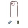 MARSİLYAN™- iPhone 12 Pro Max Kılıf Nova Asil Özel Seri - Siyah Joko Magic 5D Hayalet Cam + Shine Kamera Lens Koruma Cam - GI