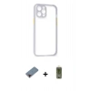 MARSİLYAN™- iPhone 12 Pro Max Kılıf Nova Asil Özel Seri - Siyah Joko Magic 5D Hayalet Cam + Metal Kamera Lens Koruma Cam - KI