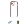 MARSİLYAN™- iPhone 12 Pro Max Kılıf Nova Asil Özel Seri - Siyah Joko Magic 5D Hayalet Cam + Shine Kamera Lens Koruma Cam - MI