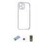MARSİLYAN™- iPhone 12 Pro Max Kılıf Nova Asil Özel Seri - Siyah Joko Magic 5D Hayalet Cam + Shine Kamera Lens Koruma Cam - MI