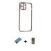 MARSİLYAN™- iPhone 12 Pro Max Kılıf Nova Asil Özel Seri - Siyah Joko Magic 5D Hayalet Cam + Shine Kamera Lens Koruma Cam - SH