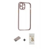 MARSİLYAN™- iPhone 12 Pro Max Kılıf Nova Asil Özel Seri - Siyah Mat Seramik Nano Ekran Koruyucu + Shine Kamera Lens Koruma Cam - SABE