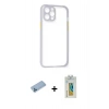 MARSİLYAN™- iPhone 12 Pro Max Kılıf Nova Asil Özel Seri - Siyah Polymer Nano Ekran Koruyucu + Shine Kamera Lens Koruma Cam - MI