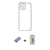 MARSİLYAN™- iPhone 12 Pro Max Kılıf Nova Asil Özel Seri - Siyah Polymer Nano Ekran Koruyucu + Shine Kamera Lens Koruma Cam - GI