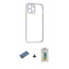 MARSİLYAN™- iPhone 12 Pro Max Kılıf Nova Asil Özel Seri - Siyah Polymer Nano Ekran Koruyucu + Shine Kamera Lens Koruma Cam - GD