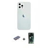 MARSİLYAN™- iPhone 12 Pro Max Kılıf Nova Çizgi - Şeffaf 360 Full Body Arka Koruyucu + Renkli Kamera Lens Koruma Cam - TU