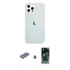 MARSİLYAN™- iPhone 12 Pro Max Kılıf Nova Çizgi - Şeffaf 360 Full Body Arka Koruyucu + Renkli Kamera Lens Koruma Cam - SI