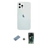 MARSİLYAN™- iPhone 12 Pro Max Kılıf Nova Çizgi - Şeffaf 360 Full Body Arka Koruyucu + Shine Kamera Lens Koruma Cam - GS
