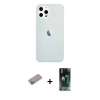 MARSİLYAN™- iPhone 12 Pro Max Kılıf Nova Çizgi - Şeffaf 360 Full Body Arka Koruyucu + Shine Kamera Lens Koruma Cam - SABE