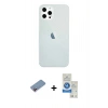 MARSİLYAN™- iPhone 12 Pro Max Kılıf Nova Çizgi - Şeffaf Royal Nano Ekran Koruyucu + Pembe Shine Kamera Lens Koruma Cam
