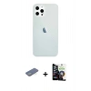 MARSİLYAN™- iPhone 12 Pro Max Kılıf Nova Çizgi - Şeffaf Temperli Cam Ekran Koruyucu + Renkli Kamera Lens Koruma Cam - YL