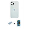 MARSİLYAN™- iPhone 12 Pro Max Kılıf Nova Çizgi - Siyah 18D Cam Ekran Koruyucu + Shine Kamera Lens Koruma Cam - MI