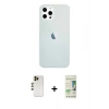 MARSİLYAN™- iPhone 12 Pro Max Kılıf Nova Çizgi - Siyah 20D Premium Cam Ekran Koruyucu + Shine Kamera Lens - GD