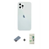 MARSİLYAN™- iPhone 12 Pro Max Kılıf Nova Çizgi - Siyah 20D Premium Cam Ekran Koruyucu + Metal Kamera Lens Koruma Cam - KI