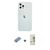MARSİLYAN™- iPhone 12 Pro Max Kılıf Nova Çizgi - Siyah 20D Premium Cam Ekran Koruyucu + Shine Kamera Lens Koruma Cam - PE
