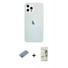 MARSİLYAN™- iPhone 12 Pro Max Kılıf Nova Çizgi - Siyah 20D Premium Cam Ekran Koruyucu + Shine Kamera Lens Koruma Cam - GS