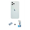 MARSİLYAN™- iPhone 12 Pro Max Kılıf Nova Çizgi - Siyah 5D Eko Cam Ekran Koruyucu + Shine Kamera Lens Koruma Cam - MI