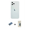 MARSİLYAN™- iPhone 12 Pro Max Kılıf Nova Çizgi - Siyah 6D Mat Seramik Hayalet Nano Ekran Koruyucu + Shine Kamera Lens Koruma Cam - GD