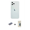 MARSİLYAN™- iPhone 12 Pro Max Kılıf Nova Çizgi - Siyah 6D Mat Seramik Hayalet Nano Ekran Koruyucu + Renkli Kamera Lens Koruma Cam - PE