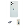 MARSİLYAN™- iPhone 12 Pro Max Kılıf Nova Çizgi - Siyah 6D Mat Seramik Hayalet Nano Ekran Koruyucu + Renkli Kamera Lens Koruma Cam - SI