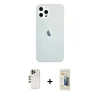 MARSİLYAN™- iPhone 12 Pro Max Kılıf Nova Çizgi - Siyah 6D Mat Seramik Hayalet Nano Ekran Koruyucu + Shine Kamera Lens - GD