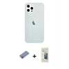 MARSİLYAN™- iPhone 12 Pro Max Kılıf Nova Çizgi - Siyah 6D Mat Seramik Hayalet Nano Ekran Koruyucu + Shine Kamera Lens Koruma Cam - PE