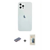 MARSİLYAN™- iPhone 12 Pro Max Kılıf Nova Çizgi - Siyah 6D Mat Seramik Hayalet Nano Ekran Koruyucu + Renkli Kamera Lens Koruma Cam - TU