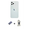 MARSİLYAN™- iPhone 12 Pro Max Kılıf Nova Çizgi - Siyah Bilvis Hayalet Cam Ekran Koruyucu + Metal Kamera Lens Koruma Cam - GD