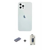 MARSİLYAN™- iPhone 12 Pro Max Kılıf Nova Çizgi - Siyah Bilvis Hayalet Cam Ekran Koruyucu + Renkli Kamera Lens Koruma Cam - MI