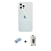 MARSİLYAN™- iPhone 12 Pro Max Kılıf Nova Çizgi - Siyah Bilvis Hayalet Cam Ekran Koruyucu + Shine Kamera Lens Koruma Cam - MI