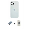 MARSİLYAN™- iPhone 12 Pro Max Kılıf Nova Çizgi - Siyah Bilvis Hayalet Cam Ekran Koruyucu + Shine Kamera Lens Koruma Cam - SH