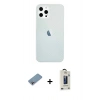 MARSİLYAN™- iPhone 12 Pro Max Kılıf Nova Çizgi - Siyah Bilvis Hayalet Cam Ekran Koruyucu + Shine Kamera Lens Koruma Cam - GI