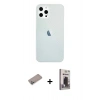 MARSİLYAN™- iPhone 12 Pro Max Kılıf Nova Çizgi - Siyah Bilvis Hayalet Cam Ekran Koruyucu + Shine Kamera Lens Koruma Cam - SABE