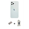 MARSİLYAN™- iPhone 12 Pro Max Kılıf Nova Çizgi - Siyah Bilvis Hayalet Cam Ekran Koruyucu + Shine Kamera Lens Koruma Cam - SABE