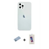 MARSİLYAN™- iPhone 12 Pro Max Kılıf Nova Çizgi - Siyah Joko 5D Cam + Shine Kamera Lens Koruma Cam - MI