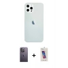 MARSİLYAN™- iPhone 12 Pro Max Kılıf Nova Çizgi - Siyah Joko 5D Cam + Neon Fosforlu Kamera Lens - BZ