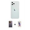 MARSİLYAN™- iPhone 12 Pro Max Kılıf Nova Çizgi - Siyah Joko 5D Cam + Neon Fosforlu Kamera Lens - SI