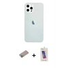 MARSİLYAN™- iPhone 12 Pro Max Kılıf Nova Çizgi - Siyah Joko 5D Cam + Shine Kamera Lens Koruma Cam - SABE