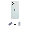 MARSİLYAN™- iPhone 12 Pro Max Kılıf Nova Çizgi - Siyah Joko Magic 5D Cam + Metal Kamera Lens Koruma Cam - GD