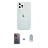 MARSİLYAN™- iPhone 12 Pro Max Kılıf Nova Çizgi - Siyah Joko Magic 5D Cam + Neon Fosforlu Kamera Lens - SI