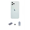 MARSİLYAN™- iPhone 12 Pro Max Kılıf Nova Çizgi - Siyah Joko Magic 5D Cam + Renkli Kamera Lens Koruma Cam - PE