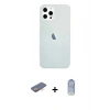MARSİLYAN™- iPhone 12 Pro Max Kılıf Nova Çizgi - Siyah Joko Magic 5D Cam + Renkli Kamera Lens Koruma Cam - TU