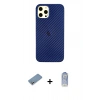 MARSİLYAN™- iPhone 12 Pro Max Kılıf Nova Çizgi - Siyah Joko Magic 5D Cam + Shine Kamera Lens Koruma Cam - GS
