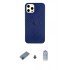 MARSİLYAN™- iPhone 12 Pro Max Kılıf Nova Çizgi - Siyah Joko Magic 5D Cam + Shine Kamera Lens Koruma Cam - SH