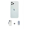 MARSİLYAN™- iPhone 12 Pro Max Kılıf Nova Çizgi - Siyah Joko Magic 5D Cam + Shine Kamera Lens - LT
